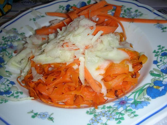 Mhrenspaghetti mit Kohlrabisoe